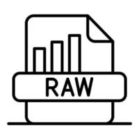 Raw Data Line Icon vector