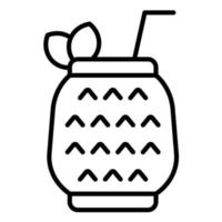 Pina Colada Line Icon vector