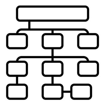 Structured Data Line Icon vector