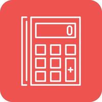 Calculator Line Round Corner Background Icons vector