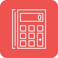 Calculator Line Round Corner Background Icons vector