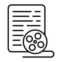 Screenwriting Line Icon vector