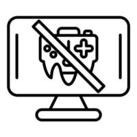 Game Disconnect Line Icon vector