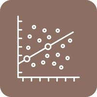 Scatter Plot Line Round Corner Background Icons vector