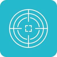 Shoot Target Line Round Corner Background Icons vector