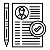 Enrolment Line Icon vector