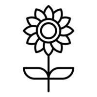 icono de línea de plantas silvestres vector