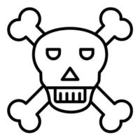 Skull Island Line Icon vector