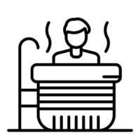 Sauna Line Icon vector