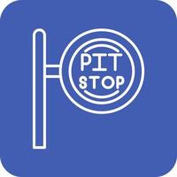 Pit Stop Line Round Corner Background Icons vector