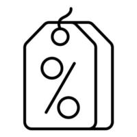 Discount Line Icon vector