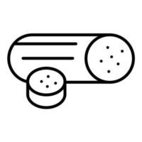 Cucumber Line Icon vector