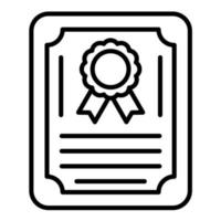 Business Permit Line Icon vector