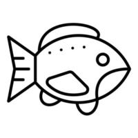 Trout Line Icon vector