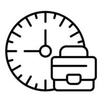 Work Time Boundaries Line Icon vector