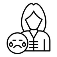 Sad Line Icon vector