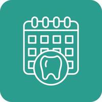 Dentist Appointment Line Round Corner Background Icons vector