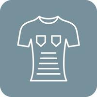 T Shirt Line Round Corner Background Icons vector