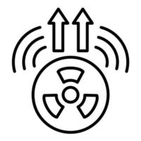 Radiation Line Icon vector
