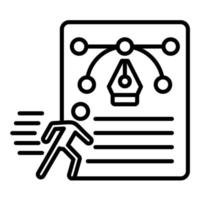 Design Sprint Line Icon vector