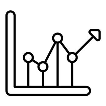 icono de línea de progreso vector