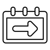 Next Week Line Icon vector