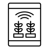 Smart Farm Line Icon vector