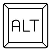 Alt Text Line Icon vector