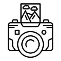 icono de línea polaroid vector