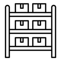 Shelf Capacity Line Icon vector