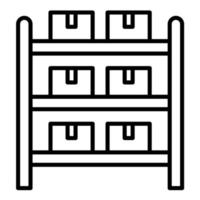 Shelf Capacity Line Icon vector