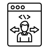 End User Line Icon vector