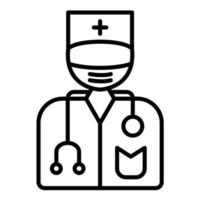 Male Surgeon Line Icon vector