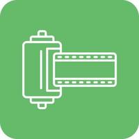 Camera Roll Line Round Corner Background Icons vector