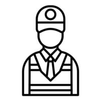 Park Attendant Line Icon vector