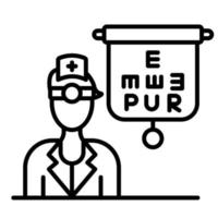 Optometrist Male Line Icon vector