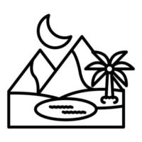 Oasis Line Icon vector