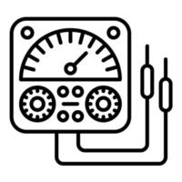 Voltmeter Line Icon vector