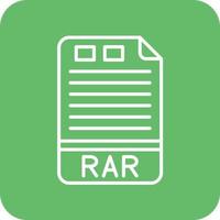RAR Line Round Corner Background Icons vector