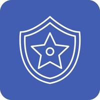 Sheriff Line Round Corner Background Icons vector