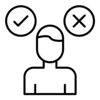 Decision Maker Line Icon vector