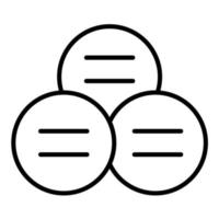 Linear Venn Line Icon vector