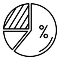 Pie Chart Line Icon vector