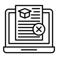 Rejected Assignment Line Icon vector