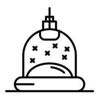 Cupping Therapy Line Icon vector