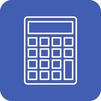 Calculator Line Round Corner Background Icons vector