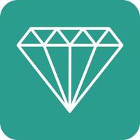 Diamond Line Round Corner Background Icons vector