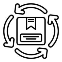 Easy Return Line Icon vector