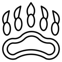 Bear Paw Line Icon vector