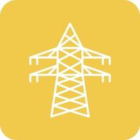 Transmission Tower Line Round Corner Background Icons vector